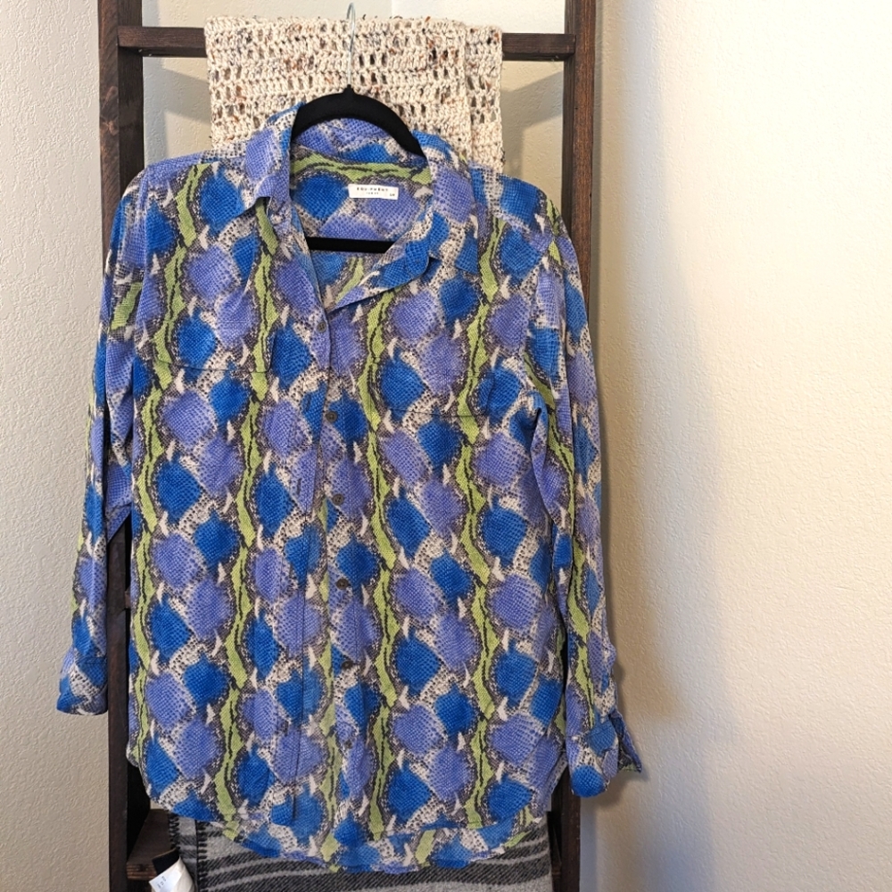 Equipment Silk Snake Print Shirt Size Small - Picture 1 of 4